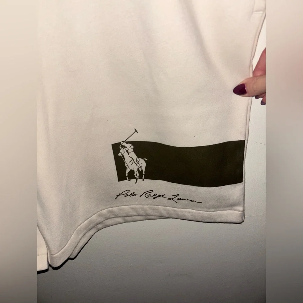 NWT Polo Ralph Lauren Sweat Shorts Mens 3XB Beige Drawstring Big Pony Logo